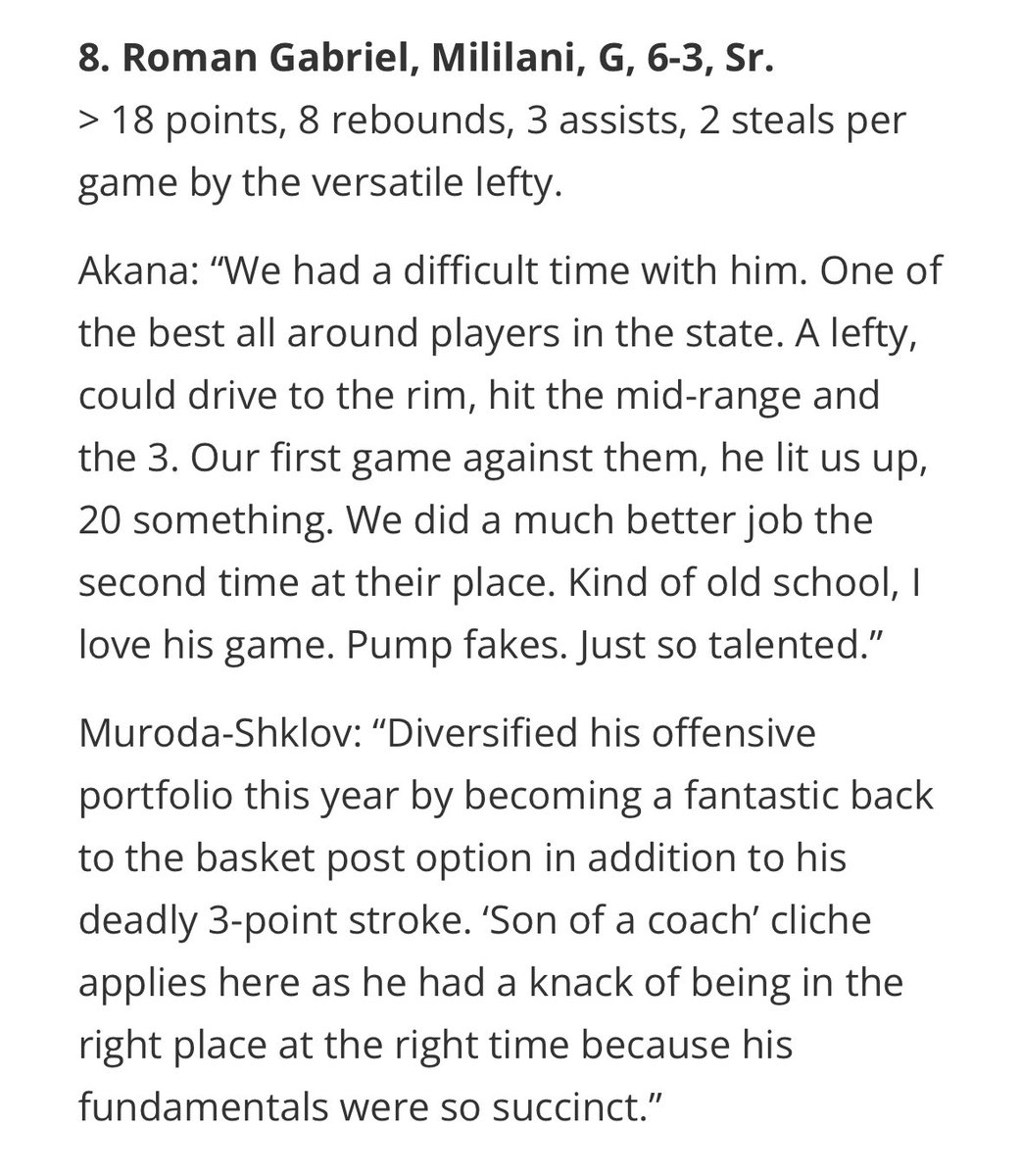 All Glory To God, highest ranked OIA Player in the State.