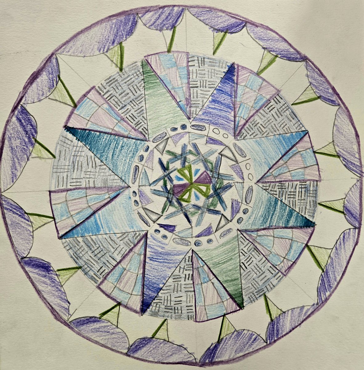 5th grade art students applied their knowledge of pattern, radial balance, and color schemes to create these beautiful Mandala artworks.
<a href="/BearBranchInt/">Bear Branch Intermediate</a>
<a href="/FineArtsMISD/">Magnoliafinearts</a>