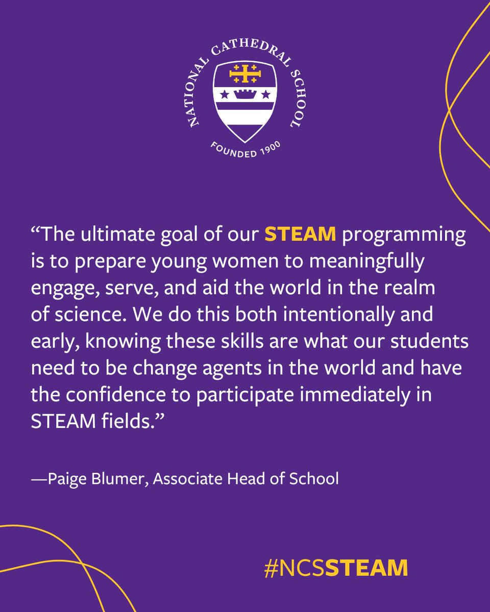 “I signed up for Research Topics in Protein Engineering not knowing it would become
one of my most interesting classes. My favorite activity that we have done so far was our mini prep lab where we extracted DNA.” 🧬✨ – Upper School Student 
#NCSSEAM #The PowerOfYoungWomen