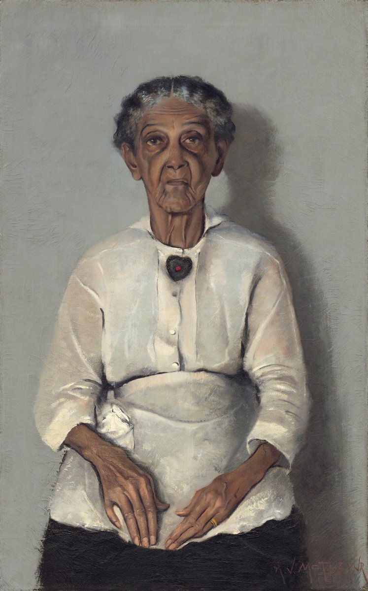 In this portrait, every brushstroke reflects Archibald Motley’s love for his grandmother, Emily. Born into slavery, Emily lived through the Civil War and later in Chicago, where Motley painted her in 1922. Her resilience and beauty shine through in this intimate painting.