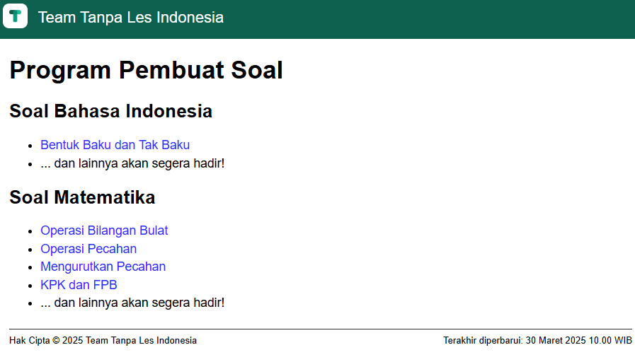 Team Tanpa Les Indonesia✨ tweet media