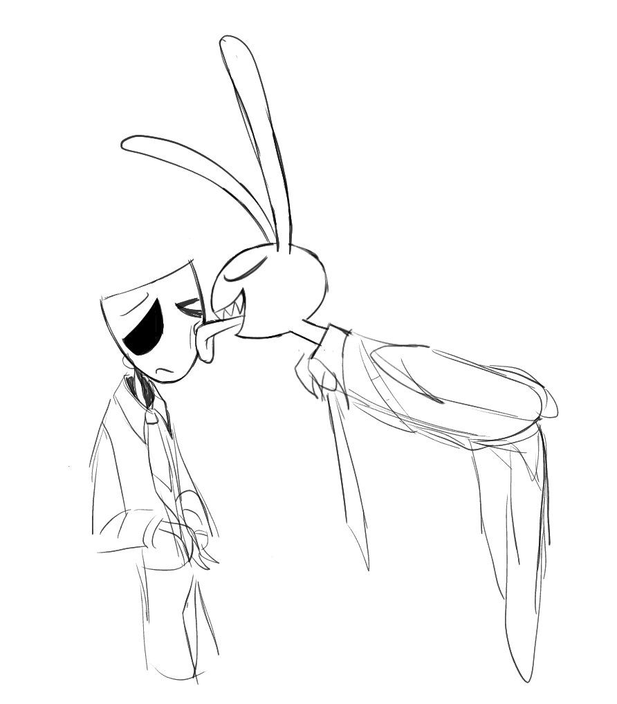 darkseahh's tweet image. i dont have time to draw #ribbun