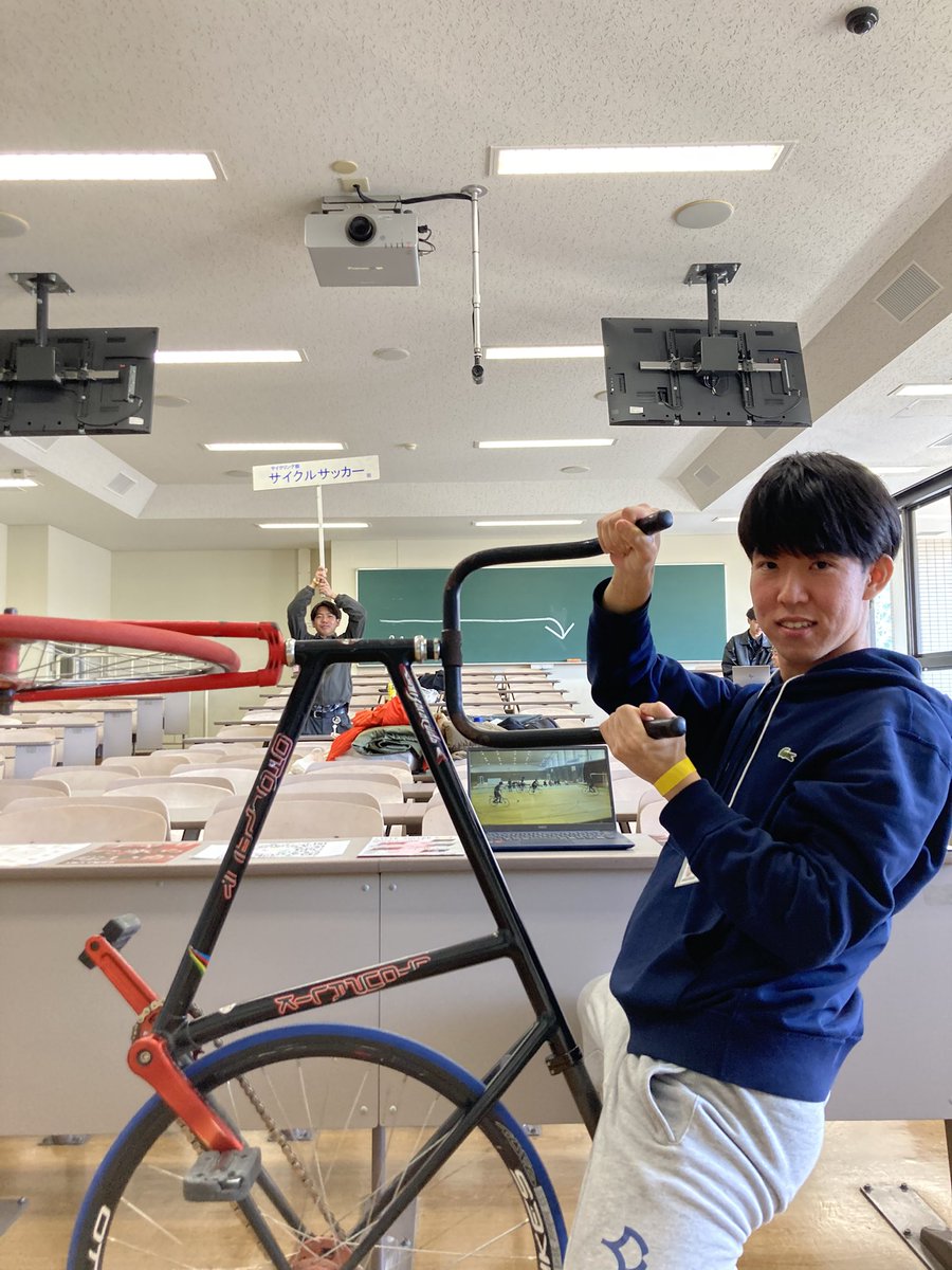 ORadball's tweet photo. サーオリ参加してます！！
#サイクルサッカー #サッカー #マイナースポーツ #大阪大学 #阪大 #春から阪大 https://t.co/yZt4LdNWlE