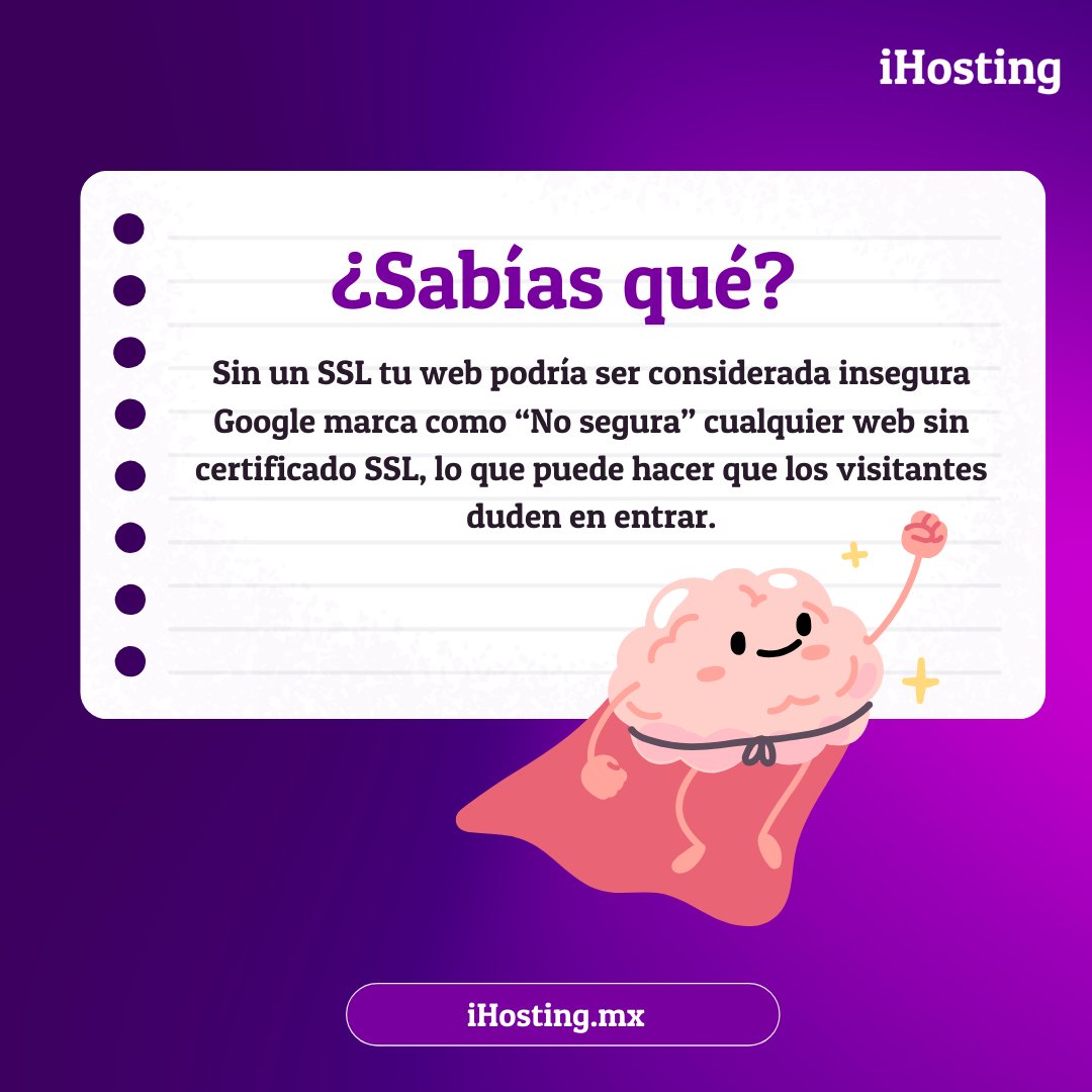 iHostingMX's tweet photo. 🔓 Sin SSL, tu web podría ser insegura y perder confianza. En iHosting te ofrecemos SSL gratis para proteger los datos. ¡No pongas en riesgo tu sitio! 🔒 #SeguridadWeb #SSLGratis #iHosting https://t.co/HVp8G7LdtE