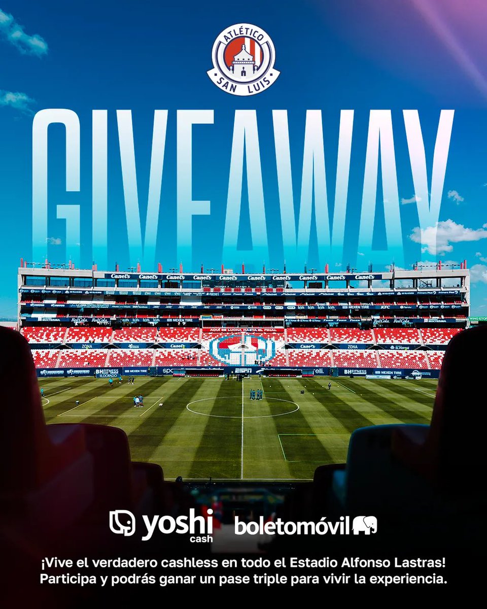 Yoshi Cash (@yoshicashless) on Twitter photo ¡Yoshi Cash te invita al estadio Alfonso Lastras <a href="/AtletideSanLuis/">Atlético de San Luis</a> este sábado 4 de abril!
Solo comenta por qué prefieres pagar con tarjeta de crédito o débito .
¡El comentario con más likes se lleva un pase triple!
Anunciamos al ganador el sábado 4 de abril a las 2PM. ¡Yoshi Cash te invita al estadio Alfonso Lastras <a href="/AtletideSanLuis/">Atlético de San Luis</a> este sábado 4 de abril!
Solo comenta por qué prefieres pagar con tarjeta de crédito o débito .
¡El comentario con más likes se lleva un pase triple!
Anunciamos al ganador el sábado 4 de abril a las 2PM.