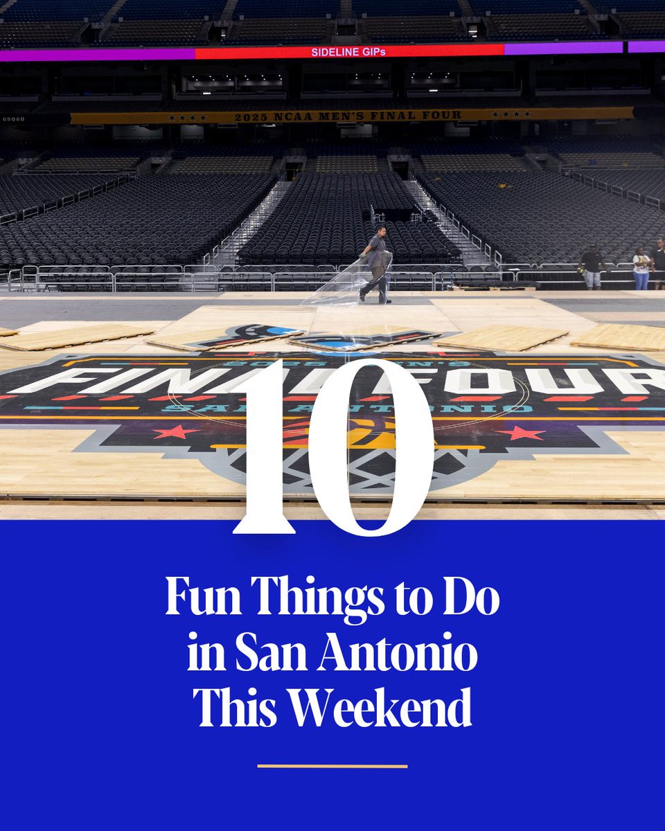 🏀 🎉 From Final Four festivities to Mamma Mia! at the Majestic, here’s what’s happening in the Alamo City!

Click the 🔗 in bio for the full list!