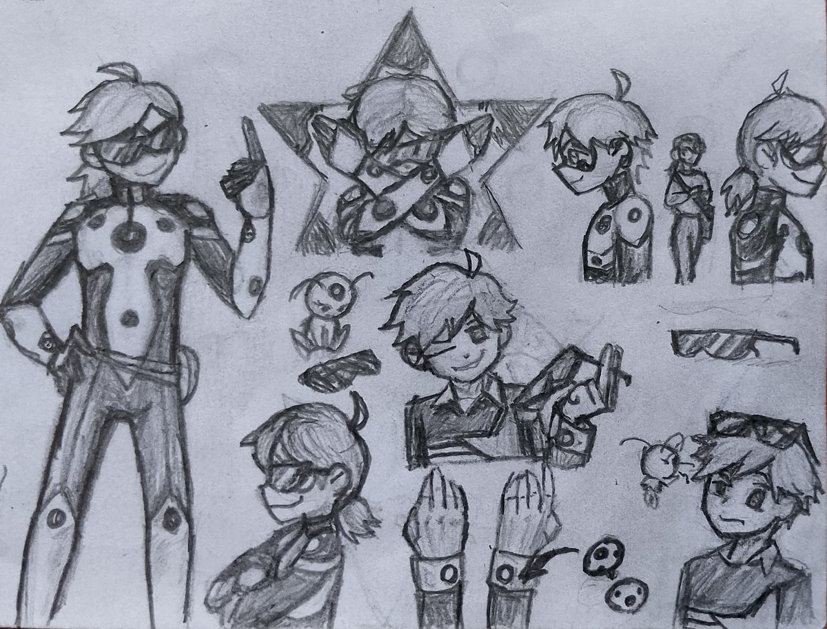 RydenRy's tweet photo. Dibujos y el primer diseño de Starbug :D
El equivalente de Catwalker en el UA de Misterbug.
#MiraculousLadybug #Miraculous #miraculousfanart #misterbug #starbug #UA #mistebugUA #fanart https://t.co/IIFB7772A6