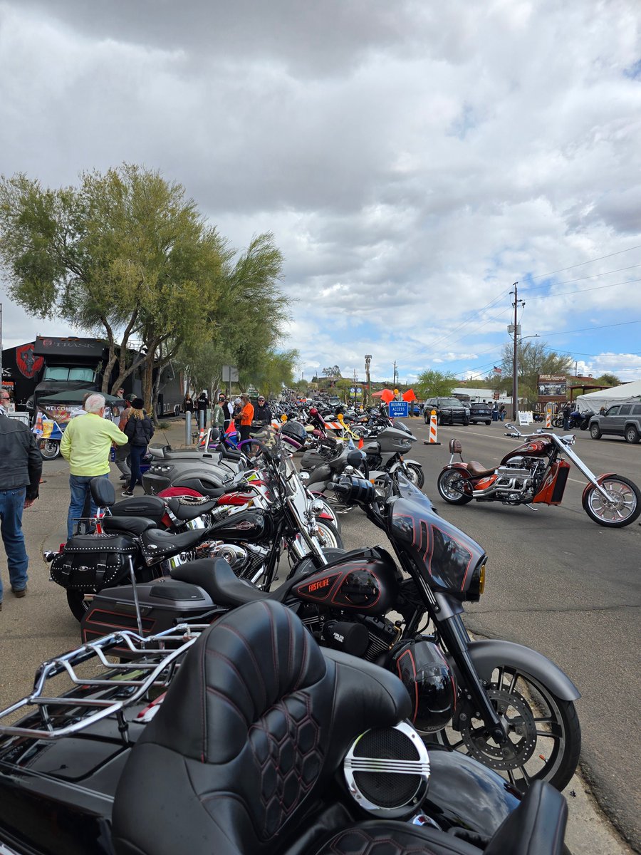 Arizona bike week is here.  Rode out to Cave Creek for a nice day