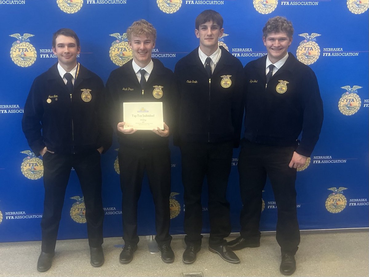 joncogdill64's tweet image. Chadron FFA welding team has two state individual placers Wylee 4th in OA Jack was 8th in arc!