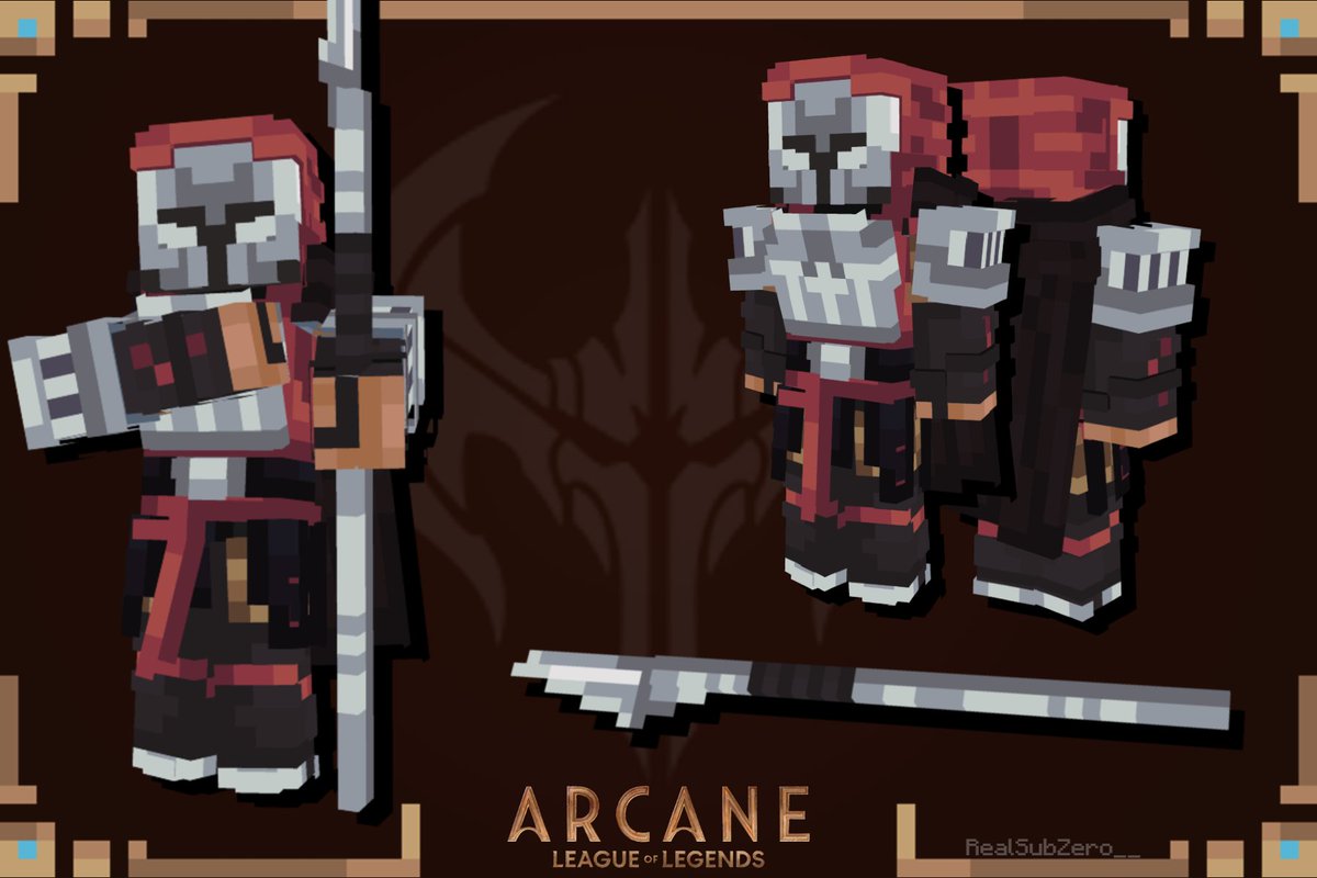 RealSubZero__'s tweet photo. Noxian Soldier - Arcane: League of Legends
 A model not from Piltover this time, instead Noxus!

 #arcane📷 #ArcaneSeason2📷 #LeagueOfLegends #Blockbench #lowpoly #Minecraft #Noxus https://t.co/OwsAs6fl9A