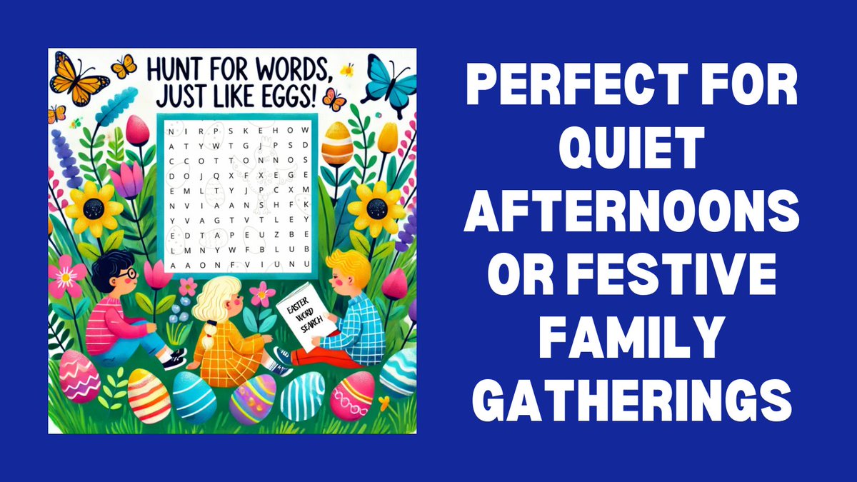 🐣✨ Perfect for quiet afternoons or festive family gatherings! 🏡💡 Enjoy fun &amp; relaxing word search puzzles.

📌 Grab yours: geni.us/N4AFA

#EasterActivities #WordSearch #FamilyFun #PuzzleLovers #SpringVibes

As an Amazon Associate, I earn from qualifying purchases.