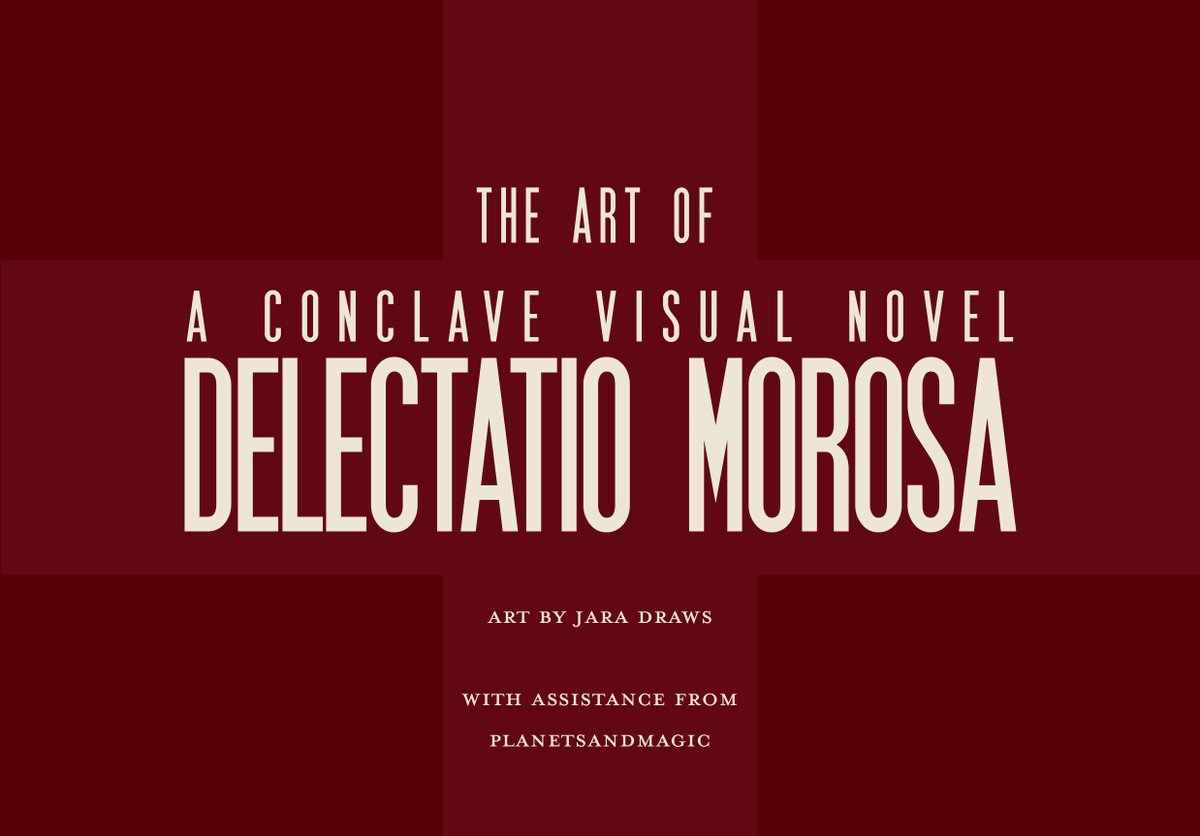 Curious about the visual design of Delectatio Morosa? 🎨

The Art of Delectatio Morosa is now available on our store page (for free)! And for a single, limited run, we are opening preorders for a physical edition as well! #conclaveVN

(Links in the replies)