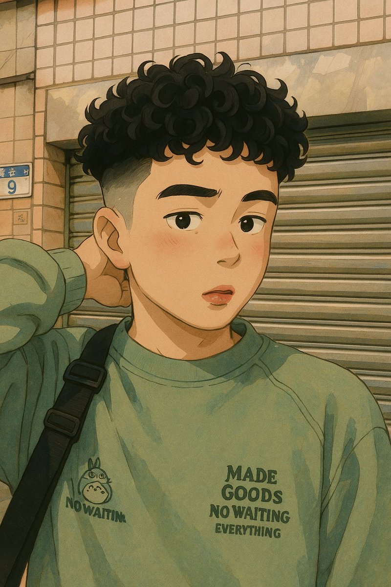 new_Charlie1's tweet photo. 跟風，好像有那麼一點點像🫨
#吉卜力 https://t.co/rJECOPQe9L