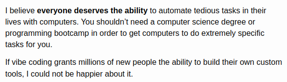 Hard software design challenge: enabling personal/business automation without relying on dev tools like Cursor, Windsurf, or Copilot.

simonwillison.net/2025/Mar/19/vi…