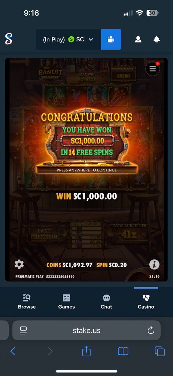 Rivera4563's tweet photo. @StakeUsa @schlump__ First buy max win @StakeUsa https://t.co/8q1PW372Z9
