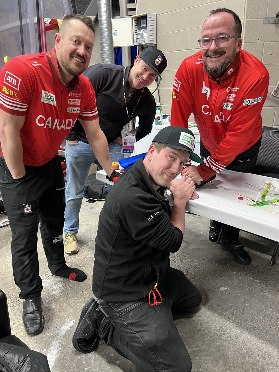 CurlingCanada's tweet photo. Shoe surgery 👟 

#WMCC2025 https://t.co/1lHRg6rXDI