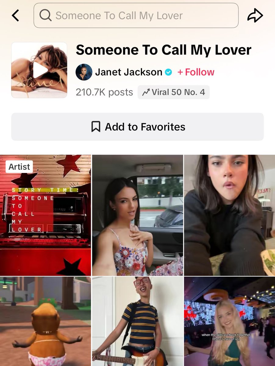 janetdata's tweet image. The “Someone To Call My Lover” has surpassed 210k posts on TikTok!! It surpassed 200k earlier this morning ❤️