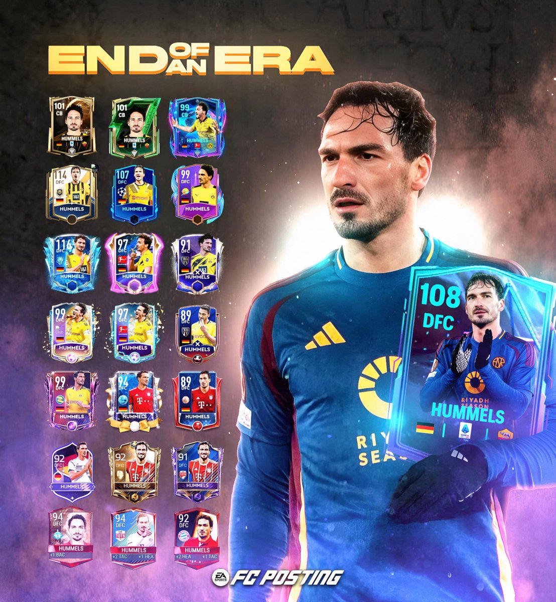OFICIAL: MATS HUMMELS SE RETIRA 🪽❤️‍🩹🌿

Mats Hummels dirá adiós al fútbol profesional al final de temporada, Leyenda en la defensa 

- Copa Mundial
- 5 Bundesliga
- Copa Confederaciones
- 4 Pokal
- 6 Super Copa
#Fcmobile