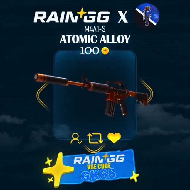 🌧️M4A1-S ATOMIC ALLOW GIVEAWAY🌧️

➡️Like RT+Tag 1
➡️Follow me and <a href="/raindotgg/">Rain.gg</a> 
➡️Check out rain's 100K Easter Race on:
rain.gg/event/easter/o…

⏰Rolling in 7 days!
