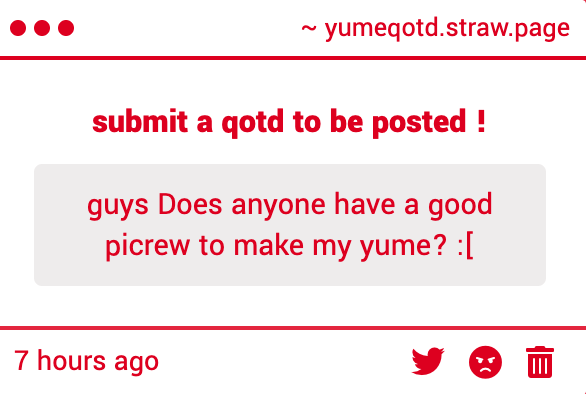 yumeasks's tweet photo. ೀ  does  anyyume  have  good  picrew 
 recommendations  ?   ( 🐏 )
((  i'll  link  some  in  the  comments  !!  ) https://t.co/RZVmjoHnCS