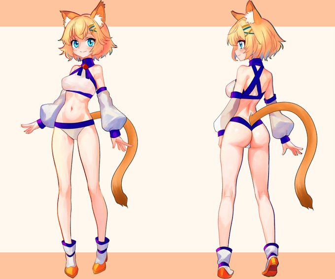 WIP:いま描いてるよそのこです(着せ替え中) 