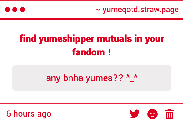 ୨ৎ daily yume questions ! ‧₊˚ tweet media