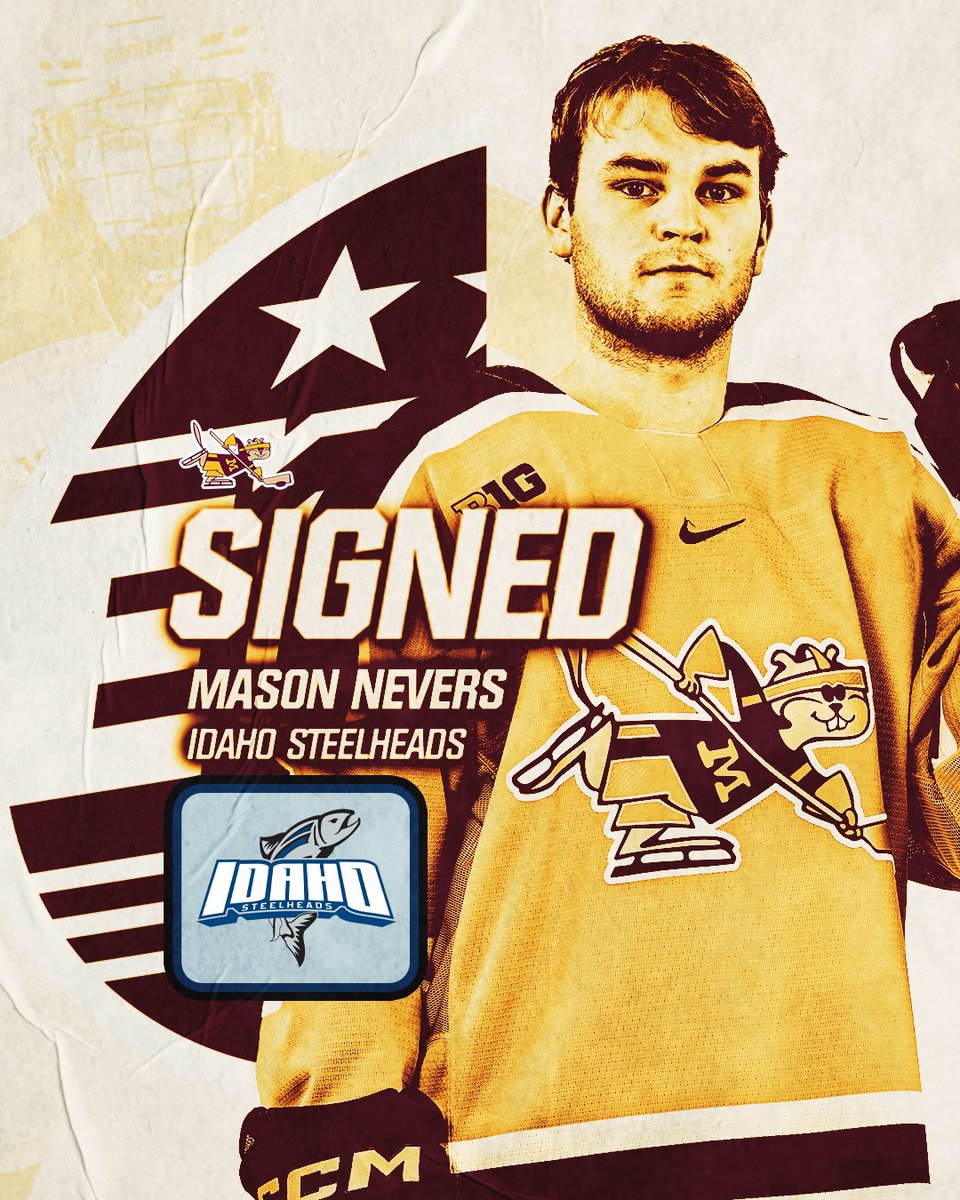 Minnesota Menās Hockey (@gopherhockey) on Twitter photo š¢š²š°š·š®š āļø
Congratulations to <a href="/MasonNevers/">Mason Nevers</a> on signing a pro contract with the <a href="/Steelheads/">Idaho Steelheads</a>!
#PrideOnIce š¢š²š°š·š®š āļø
Congratulations to <a href="/MasonNevers/">Mason Nevers</a> on signing a pro contract with the <a href="/Steelheads/">Idaho Steelheads</a>!
#PrideOnIce
