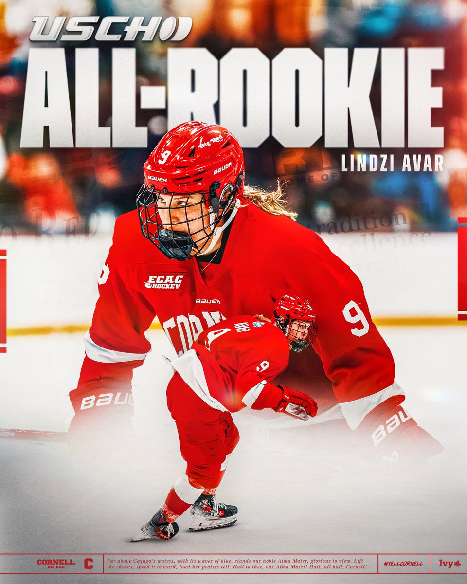 Congratulations to Lindzi Avar for earning USCHO All-Rookie honors👏

#YellCornell x #LGR