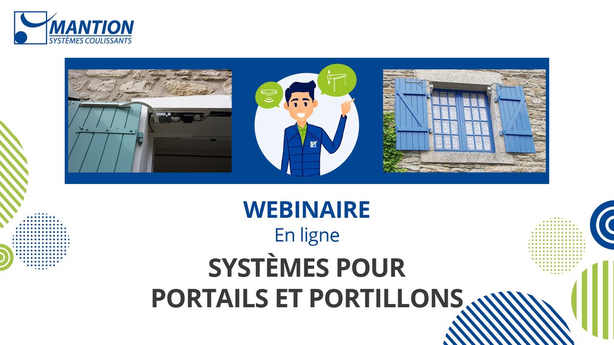 mantionSas's tweet photo. Retrouvez notre #webinaire sur nos #SystèmesCoulissants pour Portails et Portillons #MANTION en #replay dès à présent sur #Youtube.

🎥 Voir le replay :https://t.co/Deygkk9ZfN

👉 Découvrir nos systèmes pour portails et portillons : https://t.co/Jw4DxtaUDe https://t.co/bvKQ1avugf