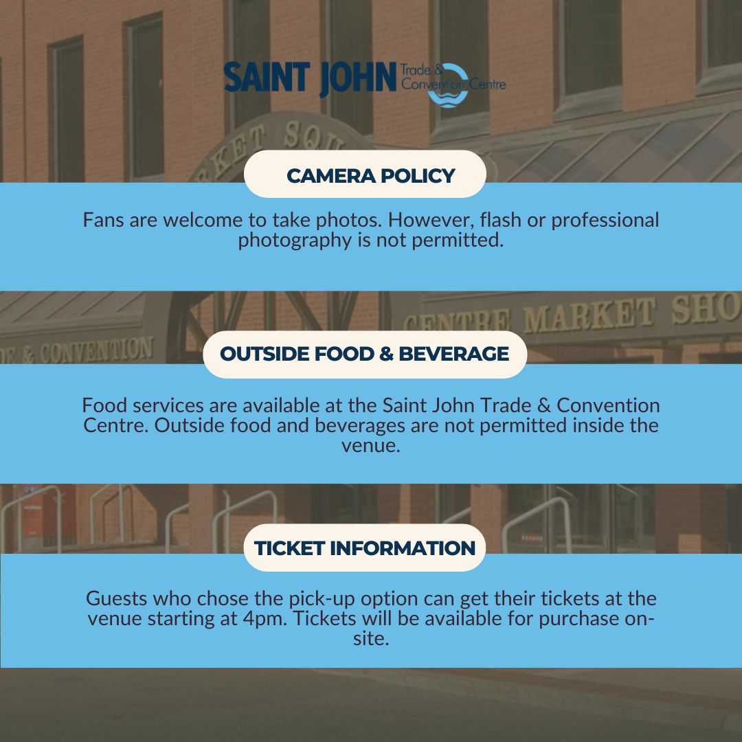 Don't miss Sandman when they take over the Saint John Trade &amp; Convention Centre tomorrow night! Here's everything you need to know before you go: