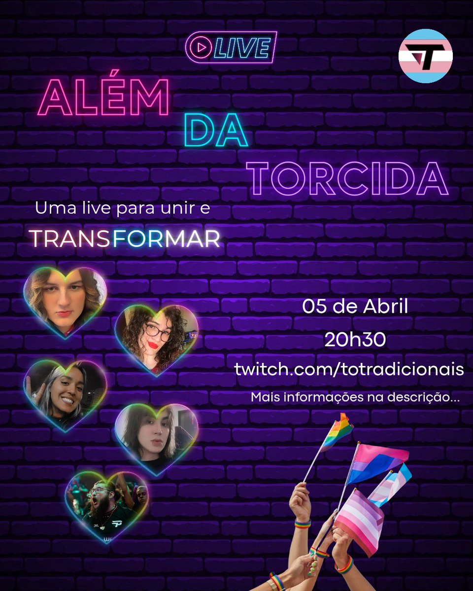 TOTradicionais's tweet image. ACHOU QUE TINHA ACABADO AS NOVIDADES? ACHOU ERRADO OTÁRIO!

Vamos fazer uma live beneficente no sábado (05/04) às 20:30hrs para celebrar o dia internacional da visibilidade trans. A live vai ter um QR code e todo lucro gerado por ela vai ser repassado para a uma ONG chamada CAE…