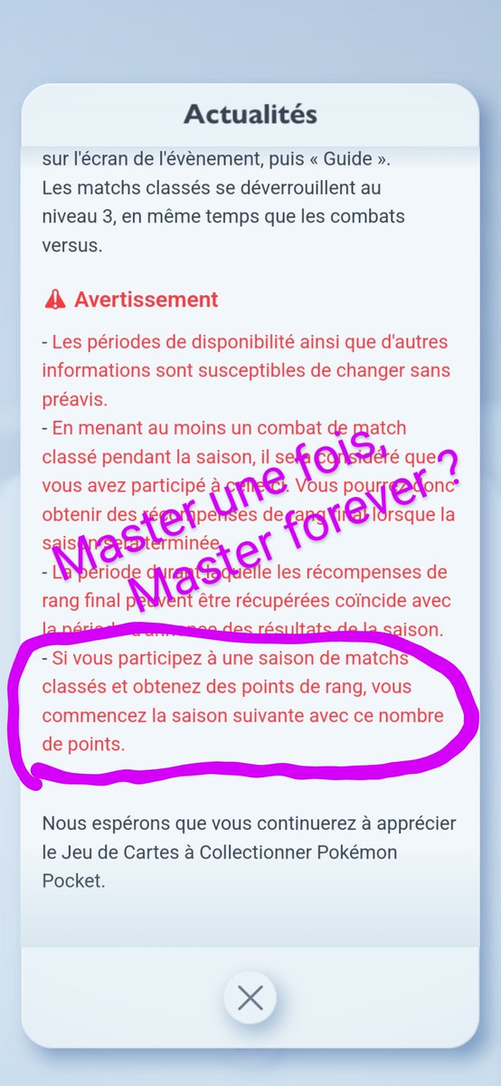 KikuraTheKhan's tweet photo. Question d'un abonné 🤔 ❓️ 

Si on atteint une seul fois le rang Master, cela veut dire qu'on aura juste à lancer une seule partie classé par saison pour obtenir la plus haute récompense ? Et pour chaque future saison? 

IMO , je trouve ca nul et dommage.
Il n'y aura plus de rush début de saison et plus aucune raison de grind la ranked, les seuls qui vont rester sont les tryhardeurs du top 1000.