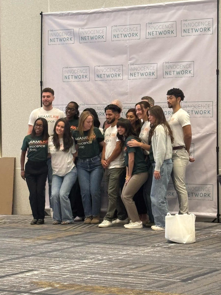 Innocence Project (@innocence) on Twitter photo We’ve got <a href="/MiamiLawSchool/">University of Miami School of Law - #MiamiLaw</a> in the house at #innocenceconference — the future criminal justice attorneys. Reply back representing your school! We’ve got <a href="/MiamiLawSchool/">University of Miami School of Law - #MiamiLaw</a> in the house at #innocenceconference — the future criminal justice attorneys. Reply back representing your school!