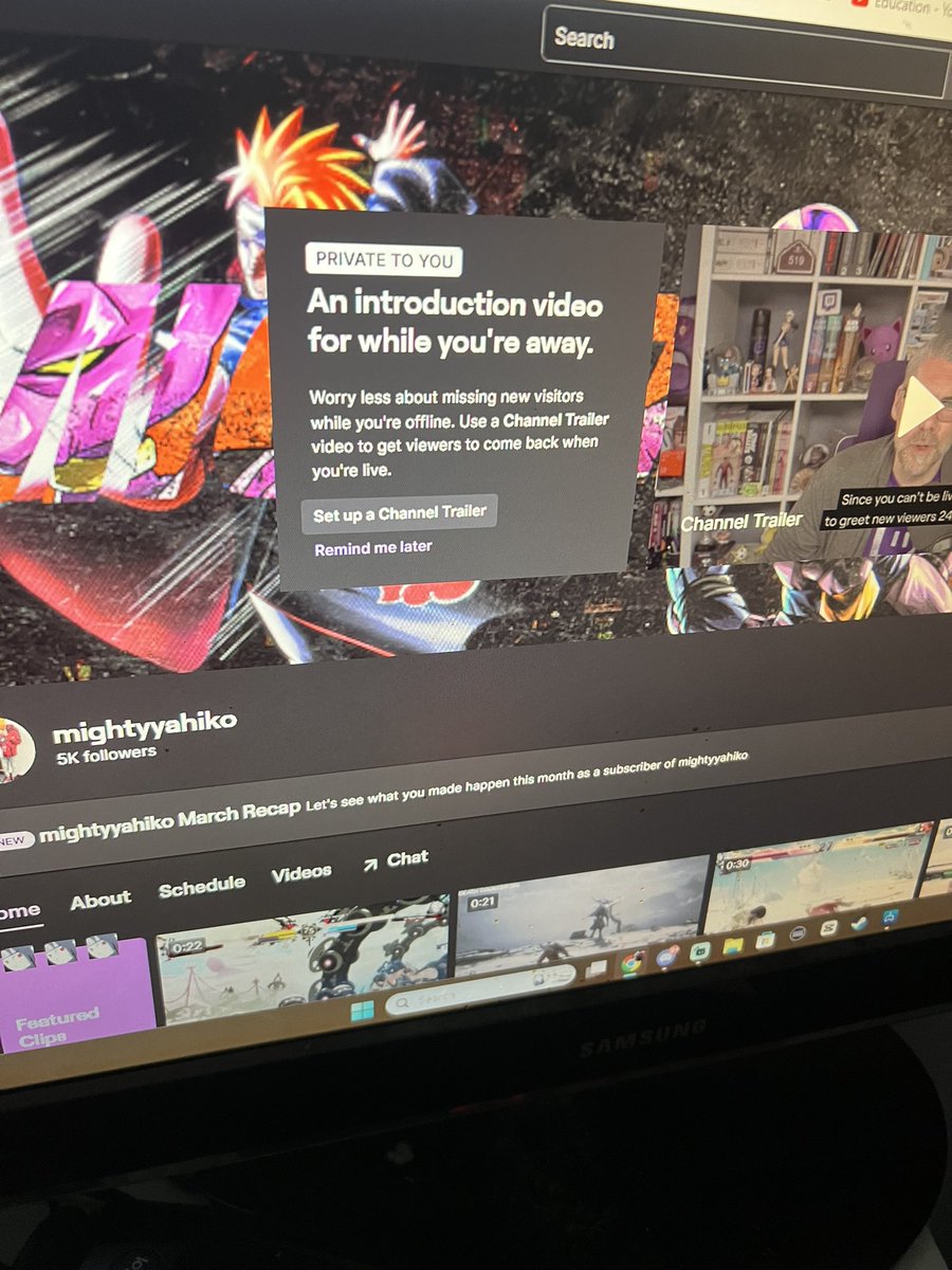 Hit 5k followers on twitch last night this one milestone next up 10k started streaming 2021 with only me and Nightbot