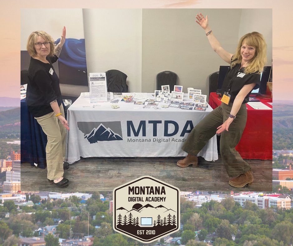 Montana Digital Academy Ambassadors, Virg and Marcella, met with school counselors from across the state at the Montana School Counselor Association's conference in Billings this week. Thank you to MSCA for the partnership. Counselors are the heart of our Montana schools!
