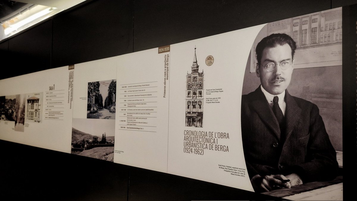 Plànols, llibres i objectes ens permeten recórrer la cronologia de la vida i obra d’Emili Porta i Galobart, arquitecte municipal de Berga durant quatre dècades. El Museu Comarcal acull una exposició per commemorar el centenari del seu nomenament com a arquitecte municipal.