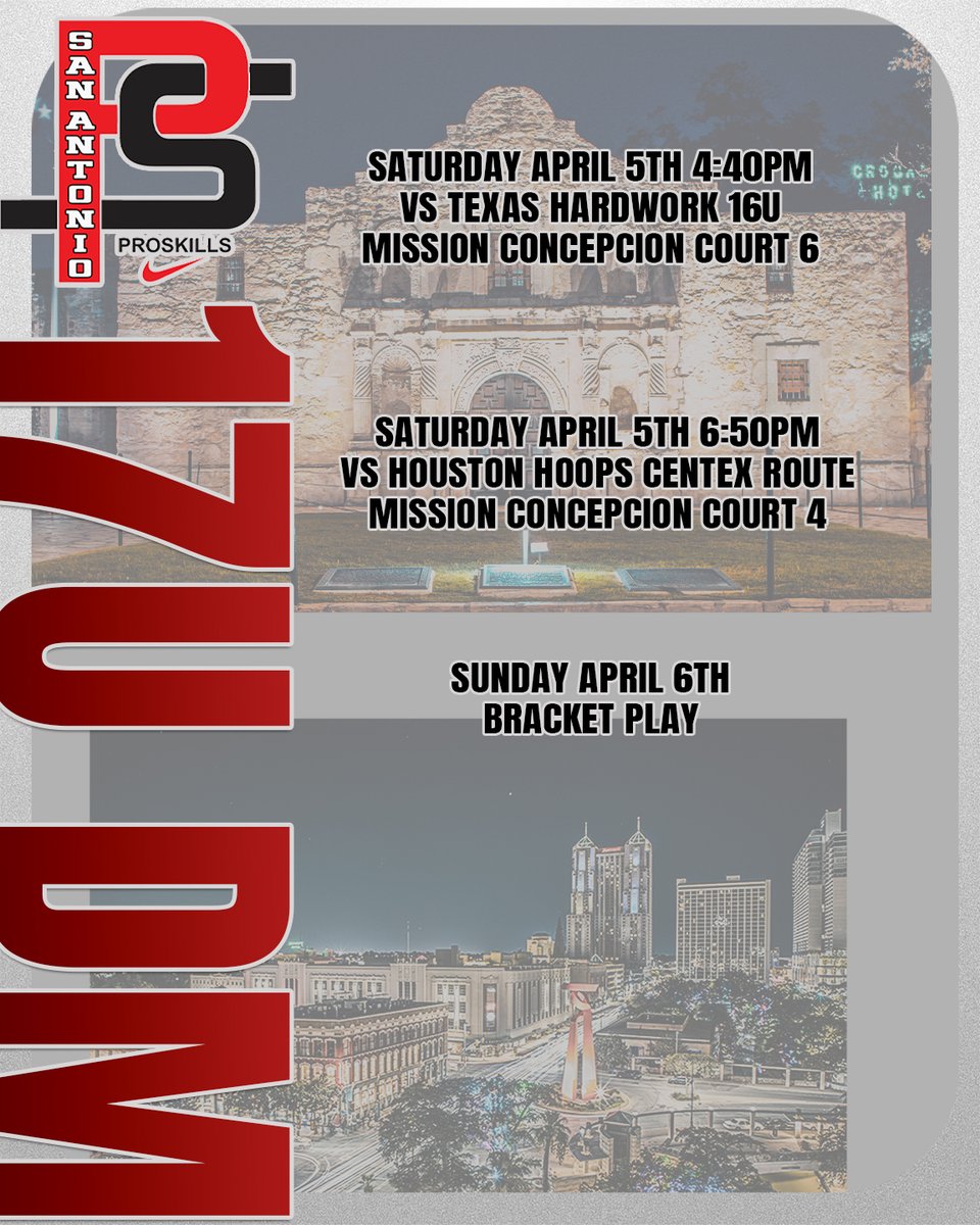 🔥 Nike ProSkills SA 17U DM Hits the Hardwood in San Antonio! 📷 The stage is set, and the energy is electric as Nike ProSkills SA 17U DM takes the court this weekend for the Bigfoot SA Classic/The Circuit Final Four! 📷📷 With fierce competition and high stakes, this squad is