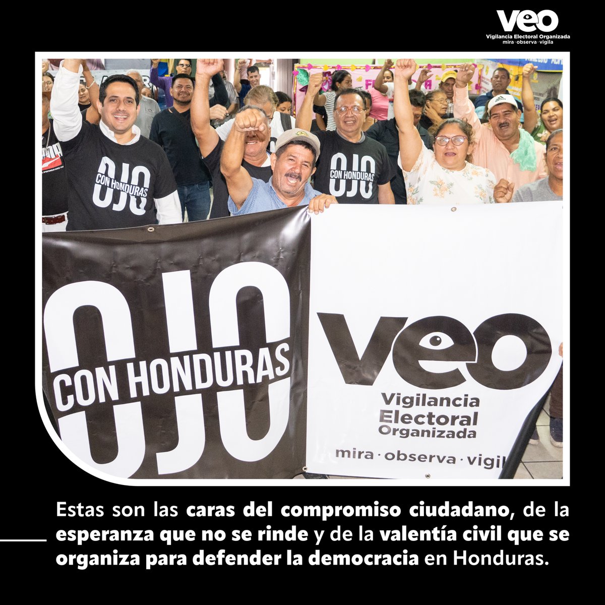Marco Antonio Bhaday Chávez (@marcobhaday) on Twitter photo 📍Desde San Pedro Sula, hoy se levanta el movimiento VEO – Vigilancia Electoral Organizada, con mujeres y hombres de todas las edades y rincones del país, que decimos:
¡Ojo con Honduras!
Porque merecemos una patria digna, honesta y justa.
<a href="/VEO_Honduras/">Vigilancia Electoral Organizada - VEO</a> 📍Desde San Pedro Sula, hoy se levanta el movimiento VEO – Vigilancia Electoral Organizada, con mujeres y hombres de todas las edades y rincones del país, que decimos:
¡Ojo con Honduras!
Porque merecemos una patria digna, honesta y justa.
<a href="/VEO_Honduras/">Vigilancia Electoral Organizada - VEO</a>