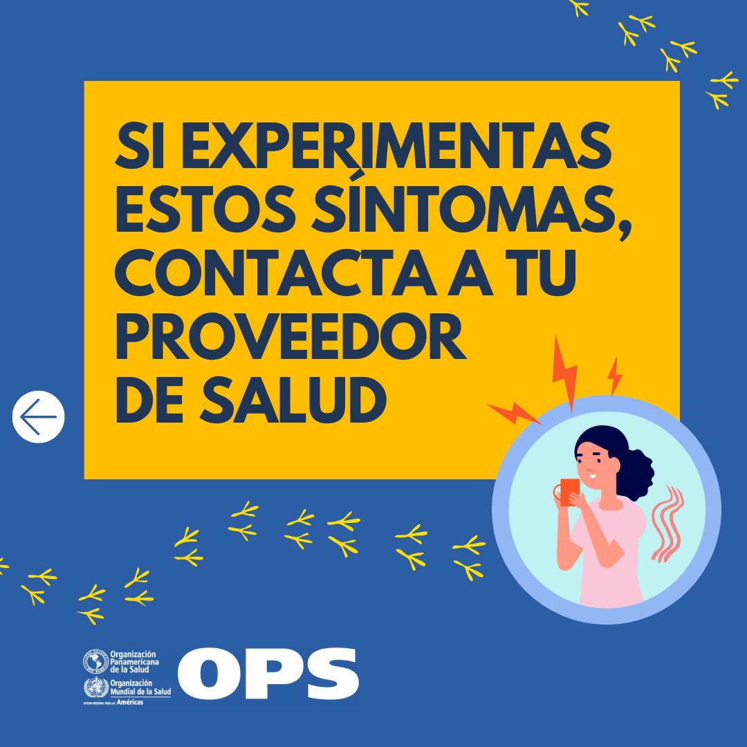 🔸#GripeAviar ➡️ Esto es lo que necesitas saber sobre los síntomas.
➡ Si crees que la tienes, ponte en contacto con tu profesional de salud.
➕ INFO 👇
paho.org/es/temas/influ…