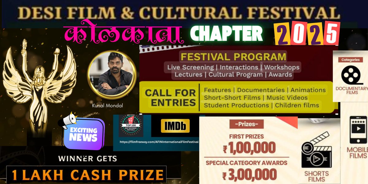 KMGCOTTplatform's tweet photo. For Registration in Desi Film &amp; Cultural Festival  
@highlight 
WhatsApp or Call 8695173329 https://t.co/Y8QLtPrerk