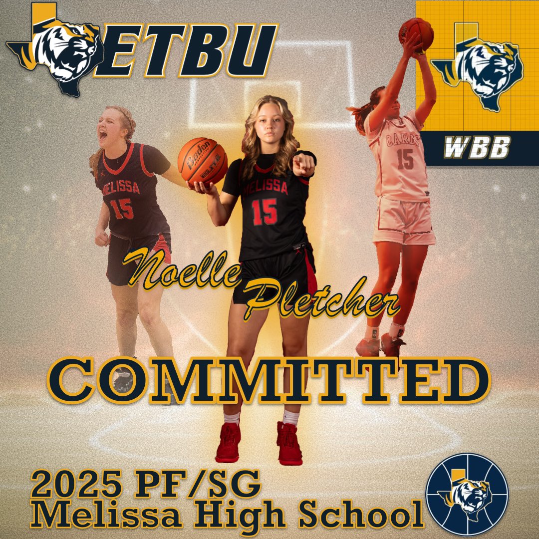 Noelle Pletcher (@noellepletcher) on Twitter photo I am so excited to announce my commitment to East Texas Baptist University to further my athletic and academic career! Thank you Coach <a href="/Blake_Arbogast/">Blake Arbogast</a> for giving me this amazing opportunity! <a href="/ETBU_WBSK/">ETBU Women's Basketball</a> <a href="/Melissa_GBBall/">Melissa Girls Basketball</a> I am so excited to announce my commitment to East Texas Baptist University to further my athletic and academic career! Thank you Coach <a href="/Blake_Arbogast/">Blake Arbogast</a> for giving me this amazing opportunity! <a href="/ETBU_WBSK/">ETBU Women's Basketball</a> <a href="/Melissa_GBBall/">Melissa Girls Basketball</a>