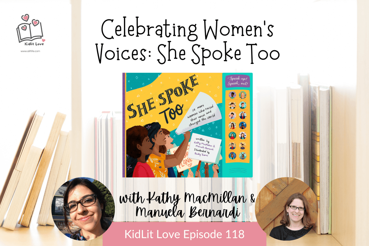 On this episode of the KidLit Love podcast, I’m talking with Kathy MacMillan and Manuela Bernardi about She Spoke Too: 14 More Women Who Raised Their Voices and Changed the World. Come listen! 

alitlife.com/2025/04/07/cel…