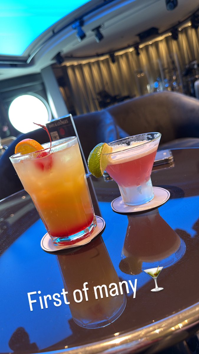 What else would you be doing in April but cocktails in the Mediterranean 🩷🍸 #MSCWorldEuropa #Cruise #MSCcruise