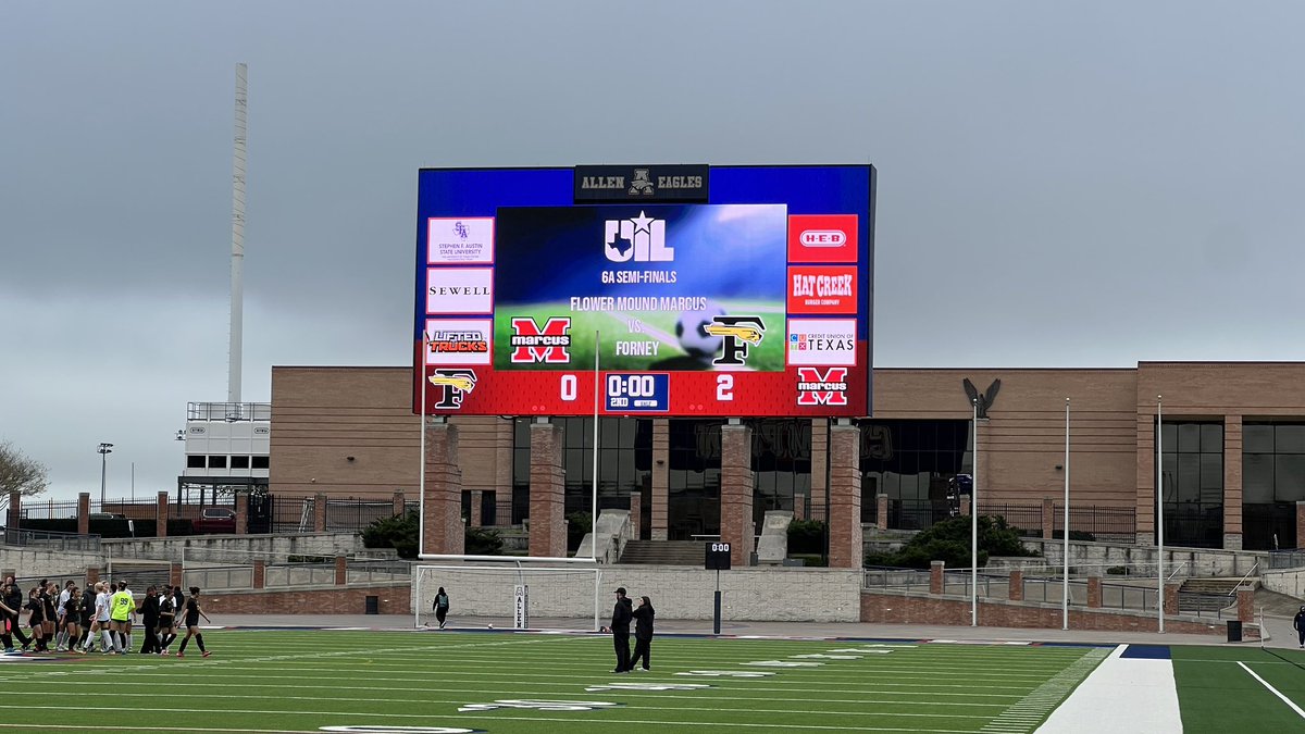 Girls UIL 6A Division II State Semifinal
Forney vs FM Marcus

Forney 0
Marcus 2

FINAL at Allen High School.

<a href="/Gosset41/">Brian Gosset</a> <a href="/tascosoccer/">TASCO</a> <a href="/prep1usa/">PREP1</a> @LethalSoccer <a href="/PrepSoccerTX/">Prep Soccer Texas</a> <a href="/PrepSoccer/">Prep Soccer ⚽️</a> <a href="/50_50Pod/">The 50/50 Podcast ⚽️🎙</a> <a href="/ForneySoccerLRS/">LadyRabbitSoccer</a> <a href="/ForneyAthletics/">ForneyISDAthletics</a> <a href="/CoachWilliamso1/">CoachWilliamson</a> <a href="/Marcus_MMFCG/">Marcus Girls Soccer</a>