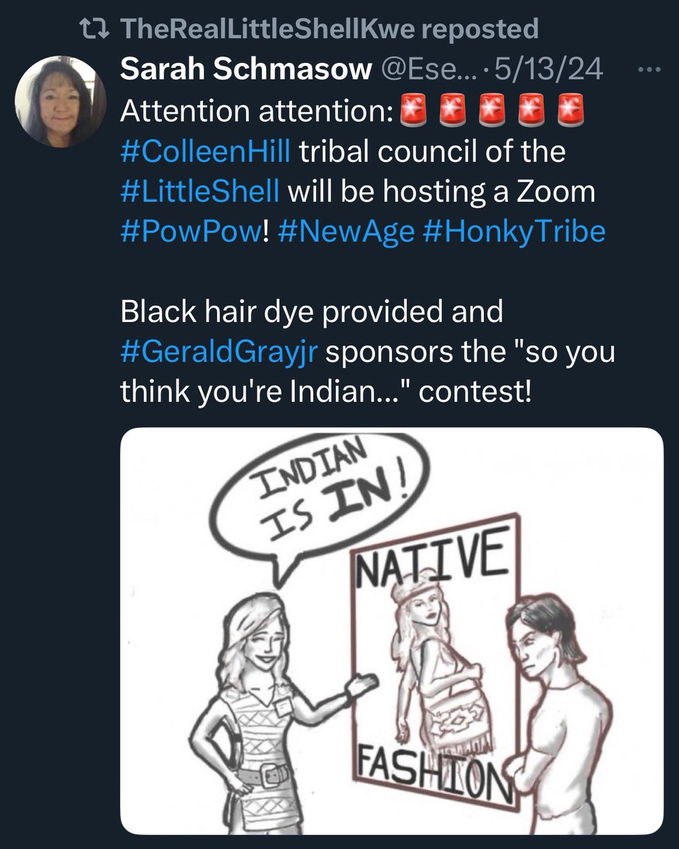 Funny that you post about hair dye. <a href="/LittleShellKwe/">K</a> dyes her hair black lol You can actually see how her old videos show her with brown hair then one day she has black hair and is wearing a ribbon skirt. Kim is trying so hard to be super Native when she is actually just a joke.