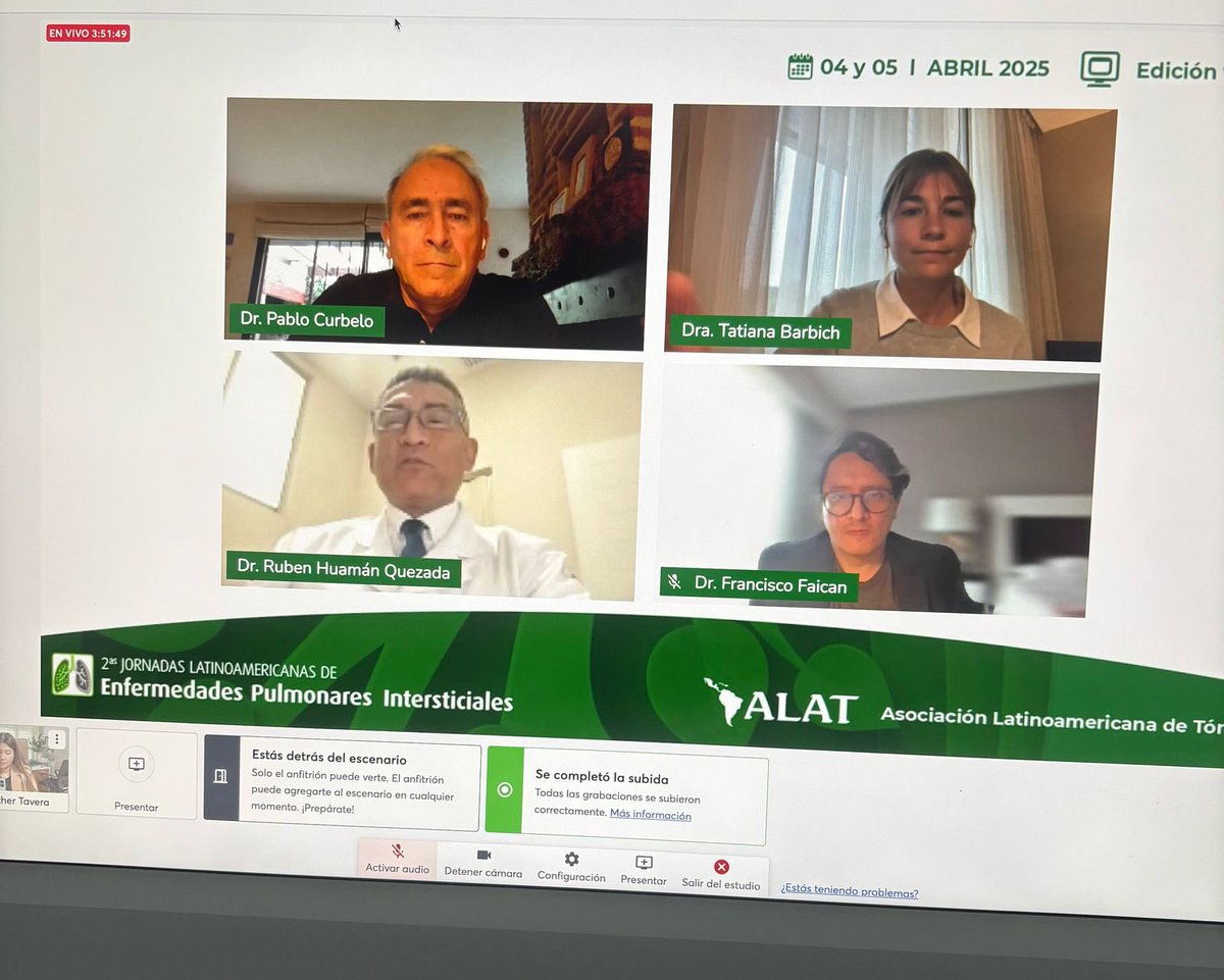 BELEN NOBOA (@mabnoboa) on Twitter photo Un éxito el primer día de nuestras Segundas Jornadas de Enfermedades pulmonares intersticiales <a href="/ALATIntersticio/">@ALATIntersticiales</a>
Un espacio para compartir evidencia y experiencia 🔝🔝 Un éxito el primer día de nuestras Segundas Jornadas de Enfermedades pulmonares intersticiales <a href="/ALATIntersticio/">@ALATIntersticiales</a>
Un espacio para compartir evidencia y experiencia 🔝🔝