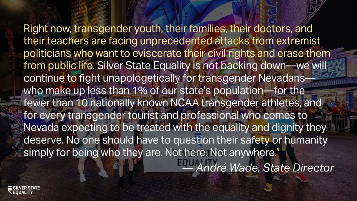 STATEMENT: Silver State Equality on Nevada Interscholastic Activities Association Policy Change to Exclude Transgender Athletes» sseq.org/news/press-rel…