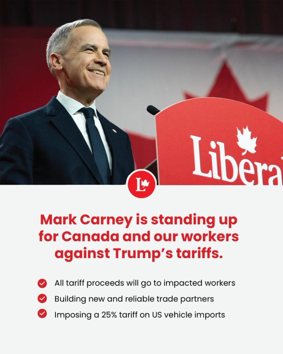 Prime Minister Carney's tariff plan will protect workers and keep Canada strong. We need to become less dependent on the U.S., build new trading relationships, and strengthen Canadian industries. The Prime Minister has a plan and the experience to do just that.