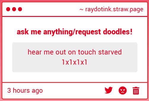 touch starved and yet can't touch anyone because of their poison.... hrrhmmggg...