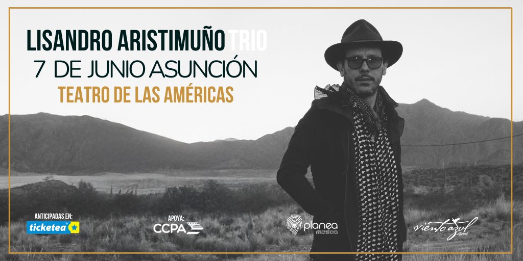 🎶 ¡La espera terminó! 🎶 

📣 Lisandro Aristimuño llega a Paraguay por primera vez con un show renovado en formato trío 😍🇵🇾 🎶

🎟️ Entradas a la venta en <a href="/TicketeaPy/">Ticketea Paraguay</a> (CAPACIDAD LIMITADA) 

 📍<a href="/ccpaculturalpy/">ccpaculturalpy</a>

⭐ VIP: G. 220.000
⭐ Generales: G. 120.000